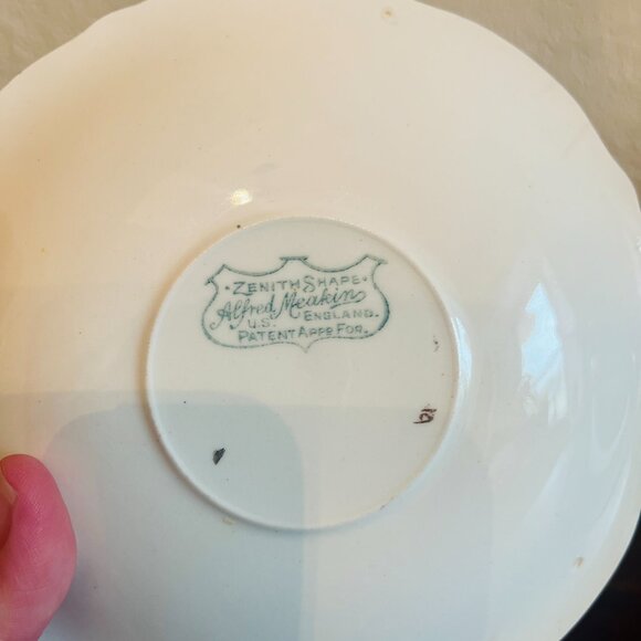 Vintage Zenith Shape Alfred Meakins England Gallery Wall Cottagecore Navy Gold - Picture 2 of 8